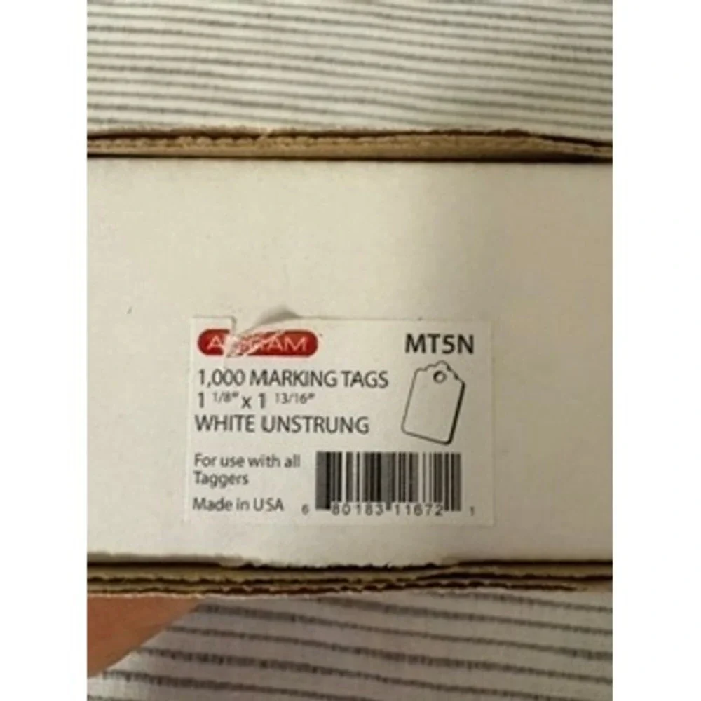 Amram MT5N Marking 600 Tags White Unstrung 1-1/8 x 1-13/16 Made in USA